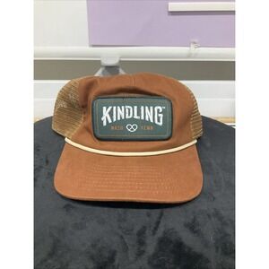 Weld Kindling Brown Trucker Hat Brushed Cotton Mesh Back Snapback Cap